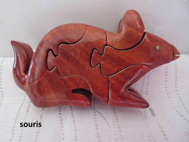 Puzzle en bois - souris